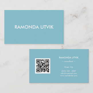 Cartão De Visita Elegante Moderno com código QR