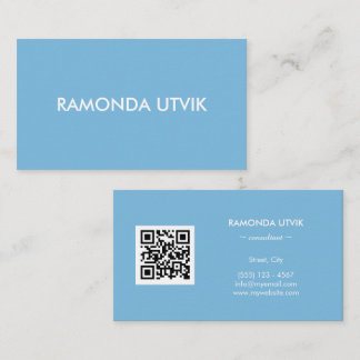 Cartão De Visita Elegante Moderno com código QR