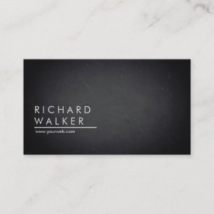 Cartão De Visita Elegante moderno do conselho preto chalkboard