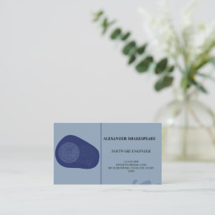 Cartão de visita Elegante/Moderno/Engenheiro Azul