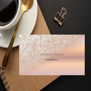 Cartão De Visita Elegante Moderno Gradiente Bokeh Brilho Dourado Ro