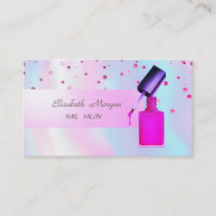 Cartão De Visita Elegante Moderno, Holográfico, Confete, Esmalte de