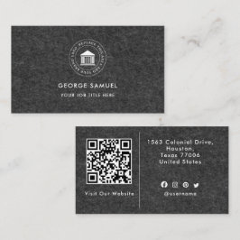 Cartão De Visita Elegante Moderno Logotipo Personalizado Minimalist