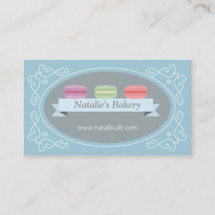 Cartão De Visita Elegante, Moderno, Macaron Doce, Padaria, Confeita
