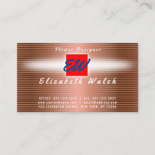 Cartão De Visita Elegante Moderno Minimalista Cobre em Linha Dourad