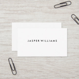 Cartão De Visita Elegante Moderno Profissional Minimalista Branco