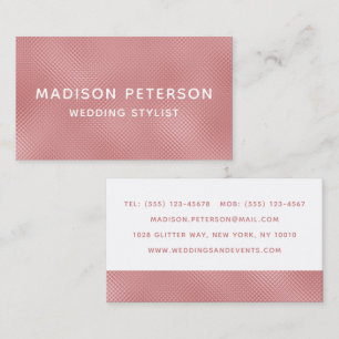 Cartão De Visita Elegante Moderno Shimmer Girly Chic Na moda Bu