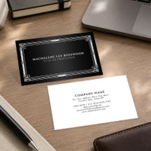 Elegante Moldura Branca Art Déco em Preto