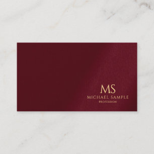 Cartão De Visita Elegante Monograma de Texto Dourado Luxo Premium L