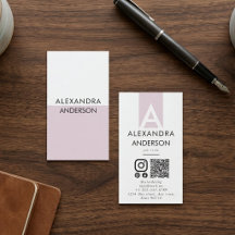 Elegante Monograma Profissional de Código QR Minim