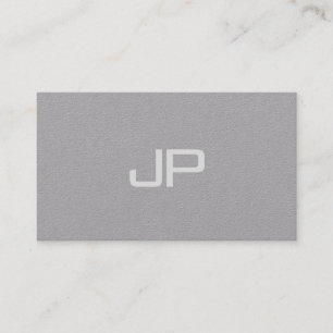 Cartão De Visita Elegante Monogrammed Modelo minimalista moderno