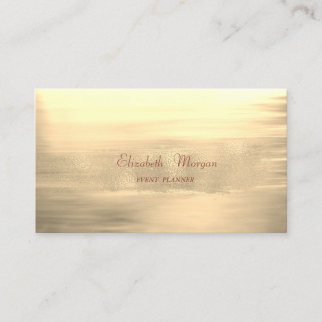 Cartão De Visita Elegante Na moda Moderno Faux Dourado Traço de Pin (Frente)