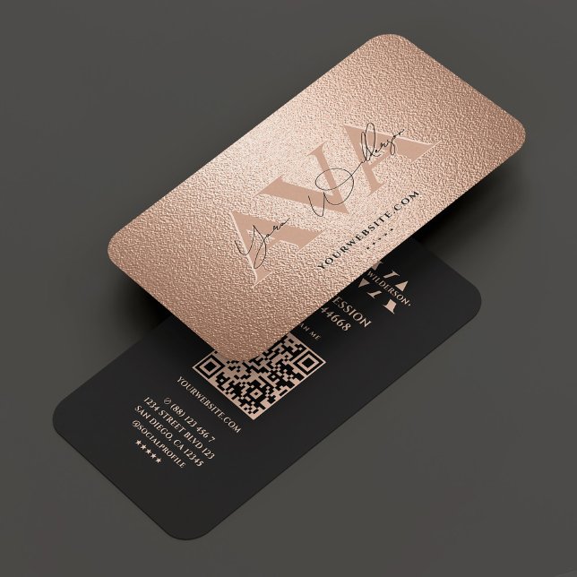 Cartão De Visita Elegante Networking Professional Rosegold (Elegant Networking Professional Rosegold Business Card
)