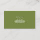 Cartão De Visita Elegante Olive Green - Consultor de Kraft IMPRESSO (Verso)
