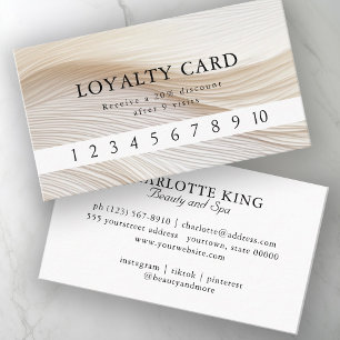 Cartão De Visita Elegante, Ondas, Salão, Lealdade