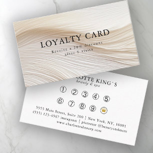 Cartão De Visita Elegante, Ondas, Salão, Lealdade