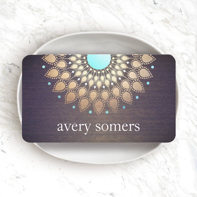 Cartão De Visita Elegante Ornamentado Folha de Folha de Ouro Folha  (Criador carregado)