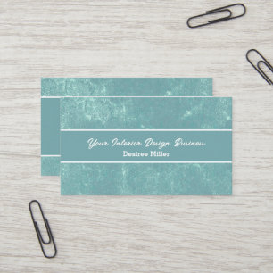 Cartão De Visita Elegante País Vintage Pastel Verde Turquesa Textur