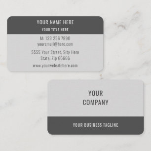 Cartão de visita Elegante Personalizado Informaçõe