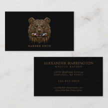 Elegante Pólo de Barbeiro de Bronze da Barbearia 