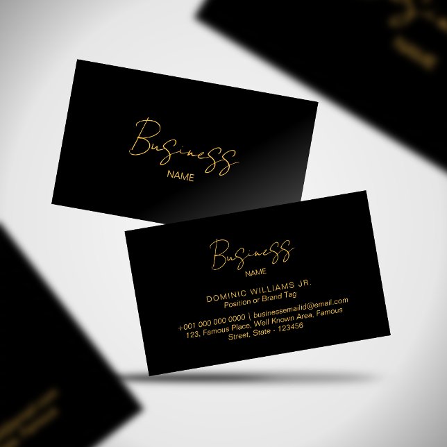 Cartão de visita elegante - Premium e mínimo | DP7 (elegant, professional, designer, business card, visiting card, template, custom business card, gold)