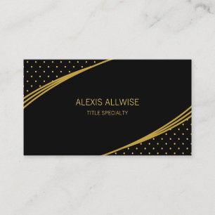 Cartão De Visita Elegante Preto & Dourado