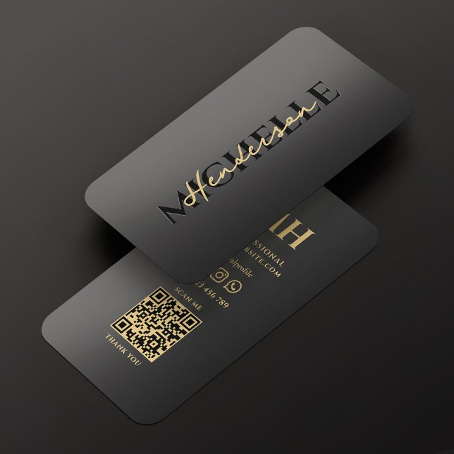 Cartão De Visita Elegante, preto, monograma profissional moderno (Elegant Space Black Monogram Professional Modern Business Card
)