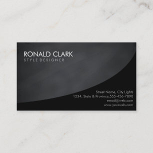 Cartão De Visita Elegante preto profissional de quadro flexível