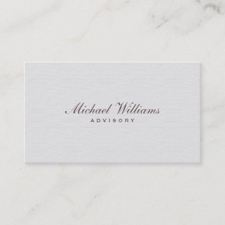 CARTÃO DE VISITA ELEGANTE PROFESIONAL MINIMALISTA SIMPLE BLANCO