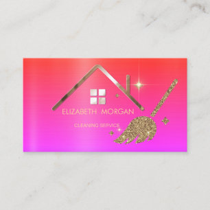 Cartão De Visita Elegante Professional Glitter Broter House