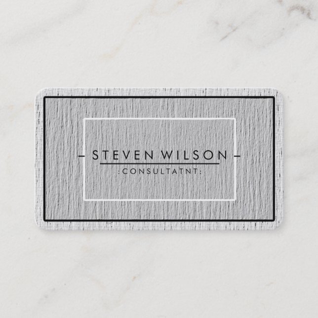 Cartão De Visita Elegante Professional Modern Sutil Plain (Frente)