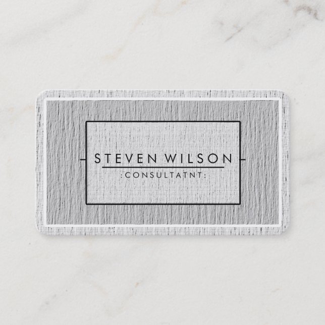 Cartão De Visita Elegante Professional Modern Sutil Plain (Frente)