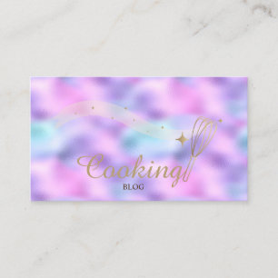 Cartão De Visita Elegante Profissional, Batedeira, Culinária Hologr