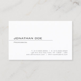 Cartão De Visita Elegante profissional minimalista Modelo