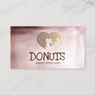 Cartão De Visita Elegante Profissional Moderno, Donuts, Padaria