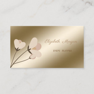 Cartão De Visita Elegante Profissional Moderno Sofisticado, Floral