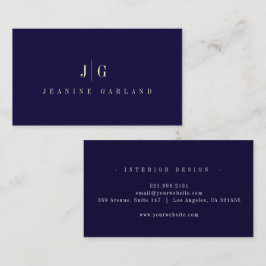 Cartão De Visita Elegante Profissional Monograma Minimalista Simple