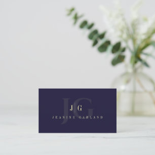 Cartão De Visita Elegante Profissional Símbolo Monograma Minimalist