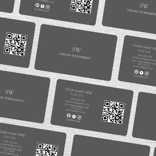 Cartão De Visita Elegante Profissional Símbolo Simples Minimalista