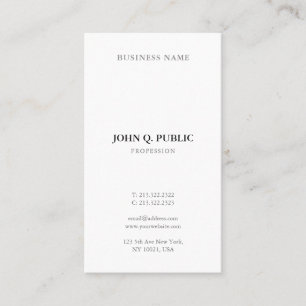 Cartão De Visita Elegante Profissional Simples e Moderno Minimalist