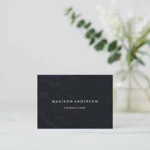 Cartão De Visita Elegante Quadro Negro Moderno Profissional