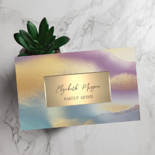 Cartão De Visita Elegante Quadro Simples Dourado, Gradiente Dourado