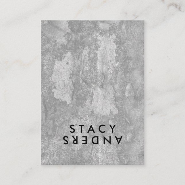 Cartão De Visita Elegante Reverso de Letra Rústico (Frente)