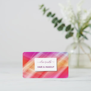 Cartão De Visita Elegante Rosa Aquarela Abstrata