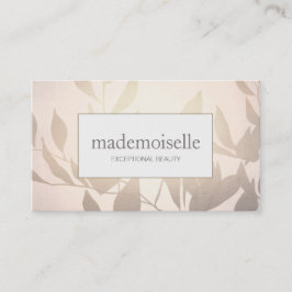 Cartão De Visita Elegante Rosa Dourado deixa beleza estética