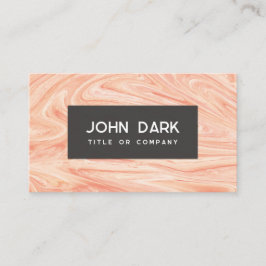 Cartão De Visita Elegante, rosa e mármore preto