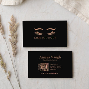 Cartão De Visita Elegante Rosa moderno minimalista Dourado