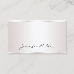 Cartão De Visita Elegante Roteiro Manuscrito Luxo Glamour Moderno