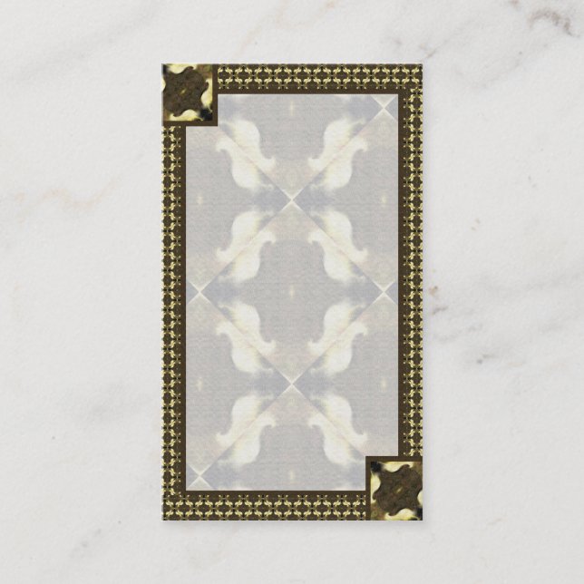 Cartão De Visita Elegante Rustic Abstrato Pattern (Frente)