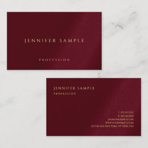 Cartão De Visita Elegante Seu Luxo de Modelo de Texto de Cor Dourad